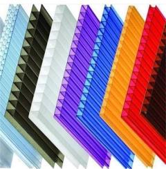 ورق پلی کربنات دوجداره uv دار در طرح و رنگهای متفاوت decoding=
